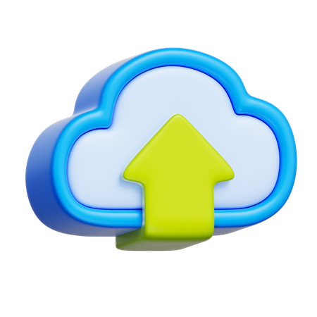 クラウドアップロード  3D Icon