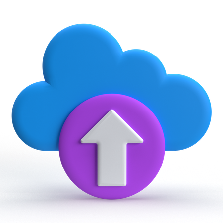 Cloud Upload  3D Icon