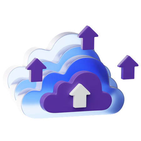 Cloud Upload  3D Icon
