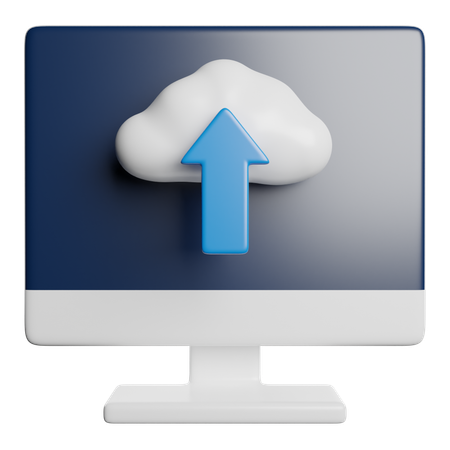 クラウドアップロード  3D Icon
