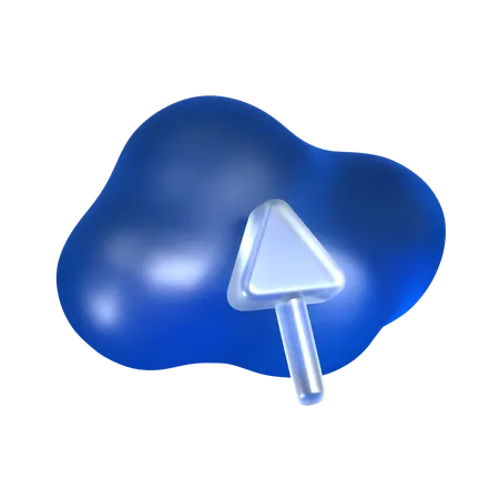 Cloud Upload  3D Icon