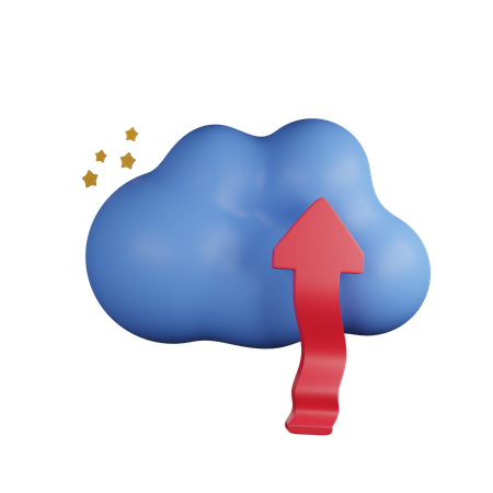 Cloud Upload  3D Icon