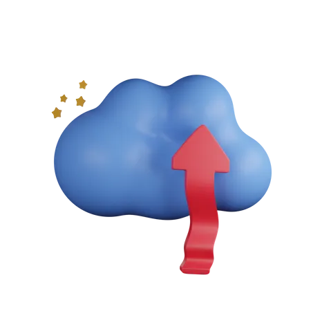 Cloud Upload  3D Icon