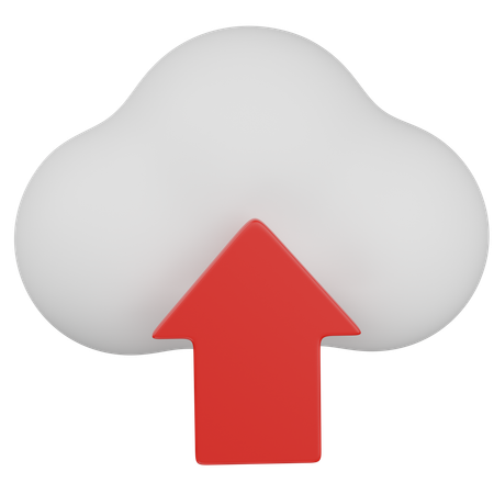 Cloud upload  3D Icon