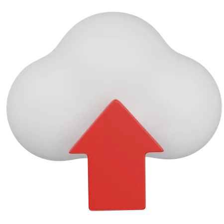 Cloud upload  3D Icon