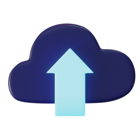 Cloud Upload  3D Icon