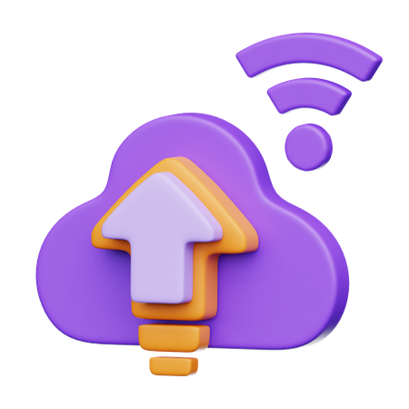 Cloud Upload  3D Icon