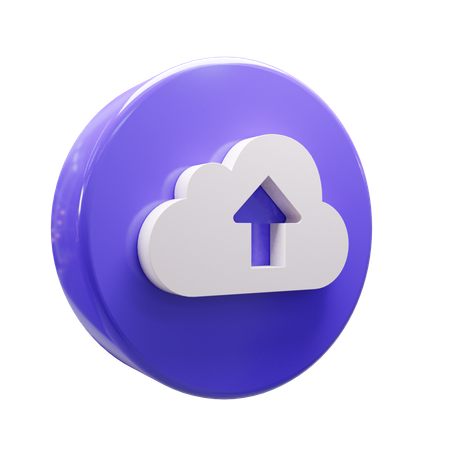 Cloud Upload  3D Icon