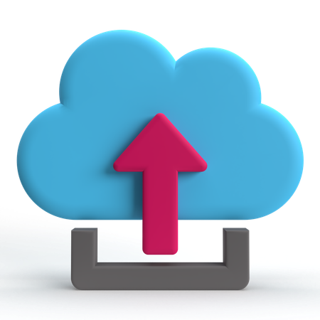 Cloud Upload  3D Icon