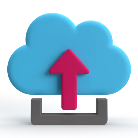 Cloud Upload  3D Icon