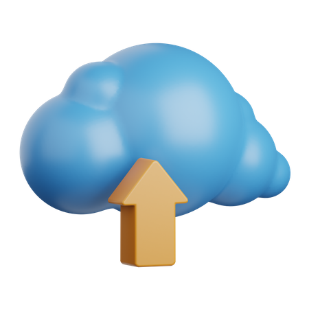 Cloud Upload  3D Icon