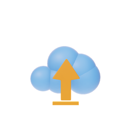 Cloud Upload  3D Icon