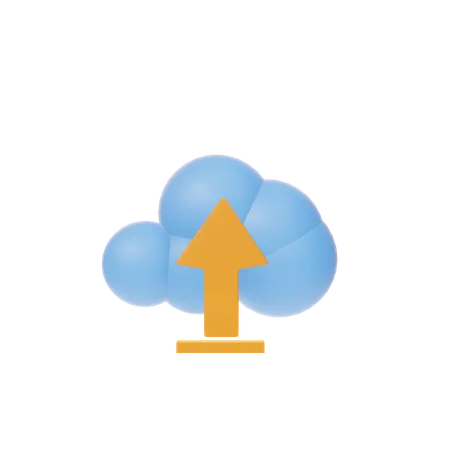 Cloud Upload  3D Icon