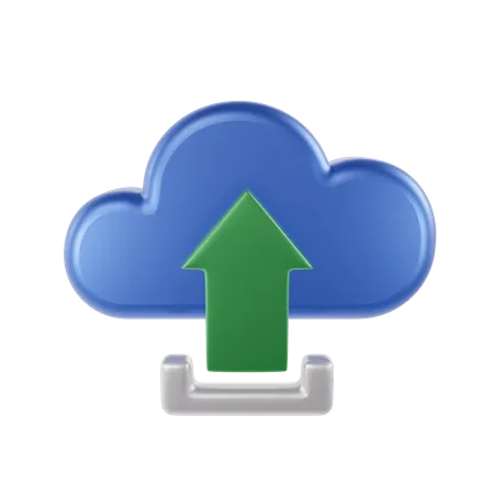 Cloud Upload  3D Icon