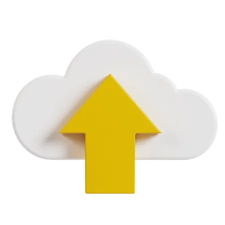 Cloud Upload  3D Icon