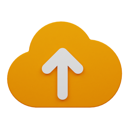 Cloud Upload  3D Icon