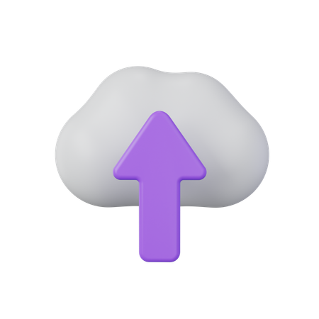 Cloud Upload  3D Icon