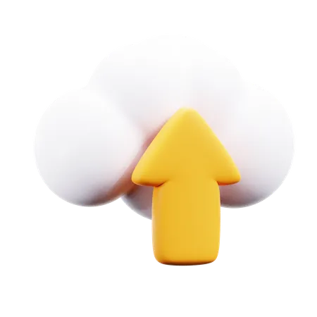 Cloud upload  3D Icon