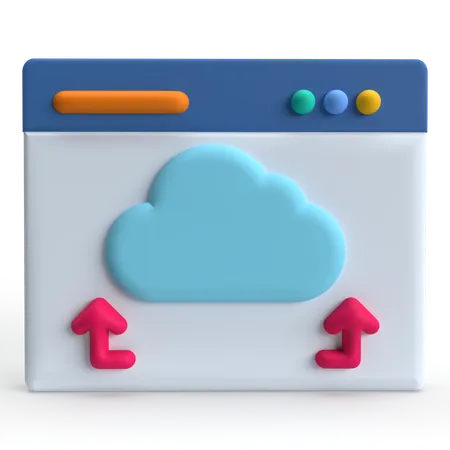 Cloud Upload  3D Icon