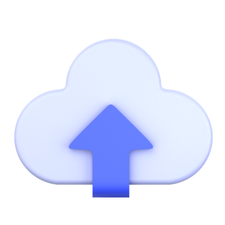 Cloud Upload  3D Icon