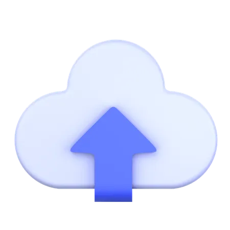 Cloud Upload  3D Icon