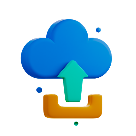 Cloud Upload  3D Icon