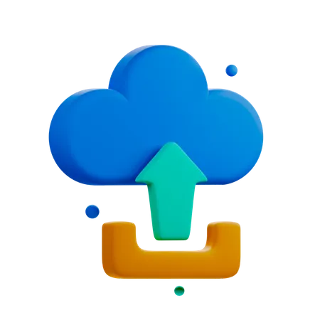 Cloud Upload  3D Icon