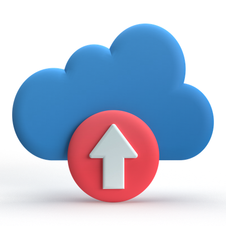 Cloud Upload  3D Icon