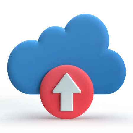 Cloud Upload  3D Icon