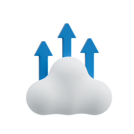 Cloud Upload  3D Icon