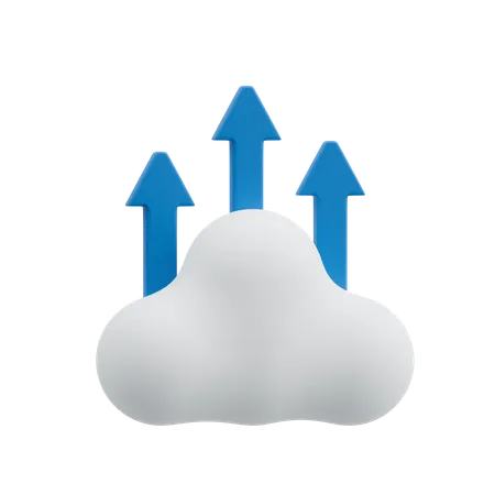 Cloud Upload  3D Icon