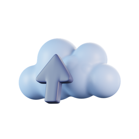 Cloud upload  3D Icon