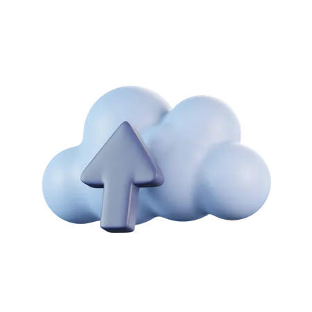 Cloud upload  3D Icon