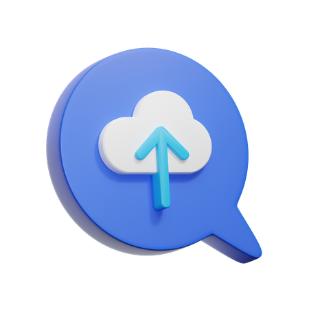 Cloud Upload  3D Icon