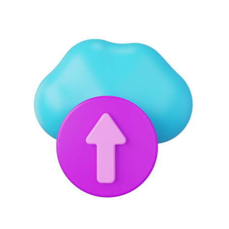 Cloud Upload  3D Icon