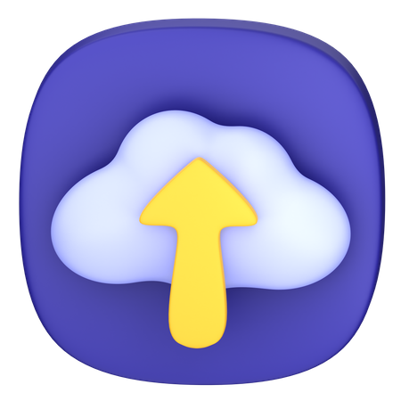 Cloud Upload  3D Icon