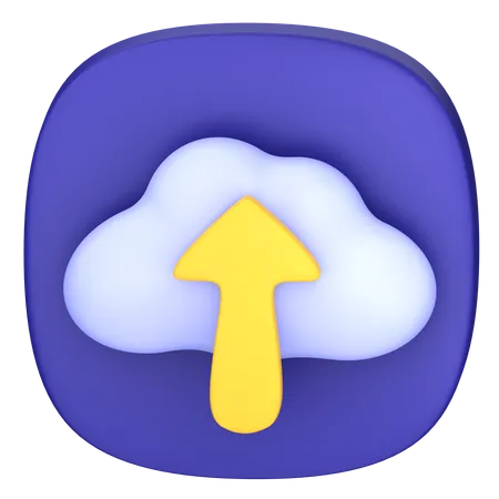 Cloud Upload  3D Icon