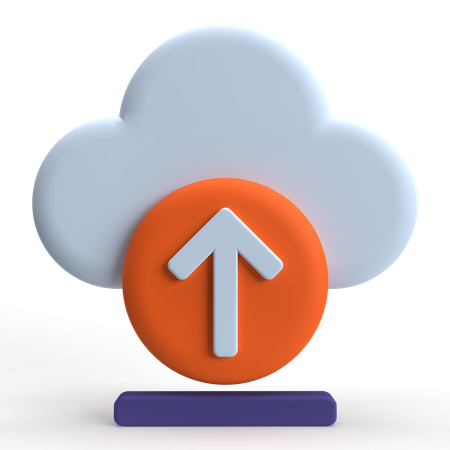 Cloud Upload  3D Icon