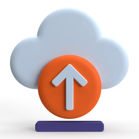 Cloud Upload  3D Icon