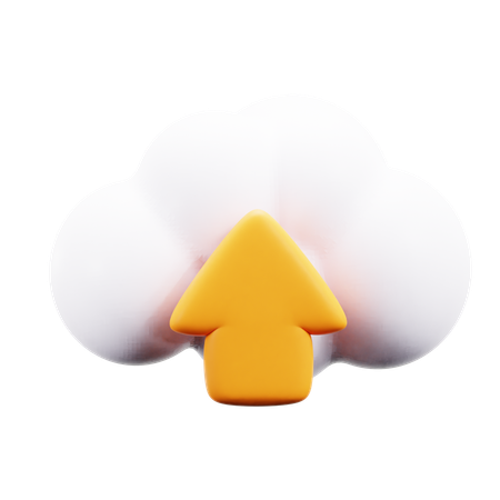 Cloud upload  3D Icon