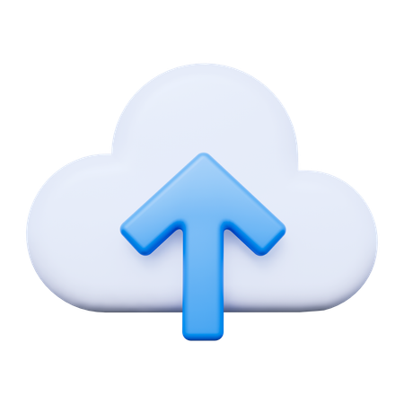 Cloud Upload  3D Icon