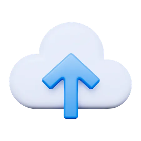 Cloud Upload  3D Icon