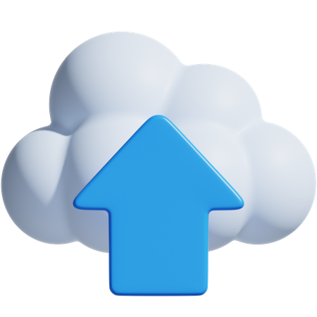 Cloud Upload  3D Icon