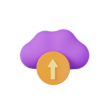 Cloud Upload  3D Icon