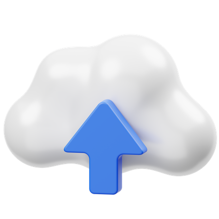 Cloud Upload  3D Icon