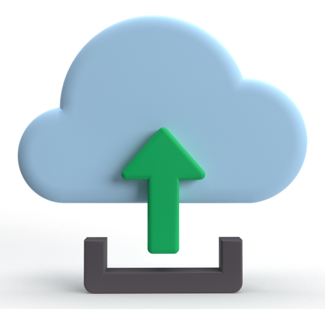 Cloud Upload  3D Icon