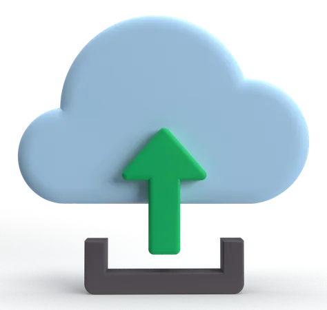 Cloud Upload  3D Icon