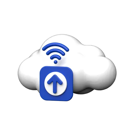 Cloud Upload  3D Icon