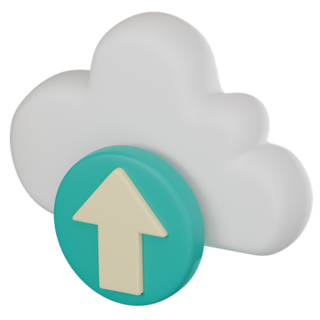 Cloud Upload  3D Icon