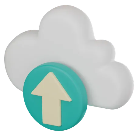 Cloud Upload  3D Icon